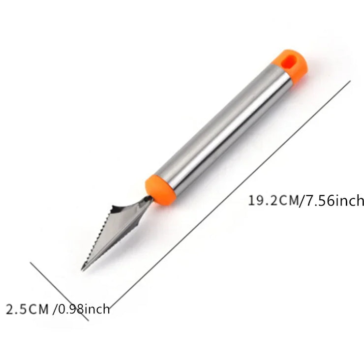 Fruit Push Knife Double Head Melon Baller Scoop Triangular Shape Peeler Vegetable Slicer Fruit Platter Watermelon Kitchen Tool