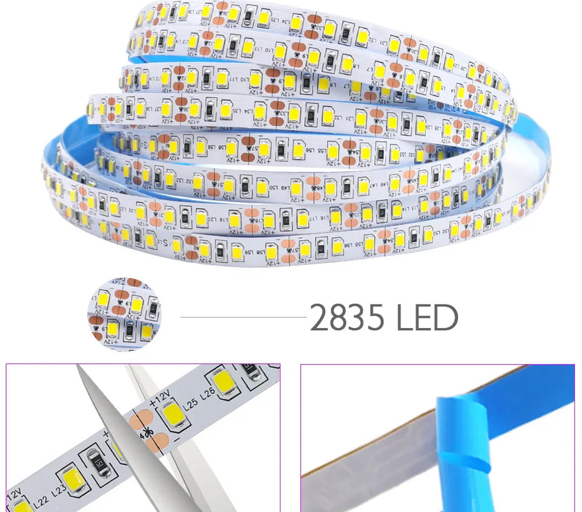 Super Bright Led Strip Light 5m 10m 12V 24V 2835 120LED/