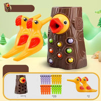 Children Woodpecker Catch Worms Toy Toddler Kids Magnetic Games