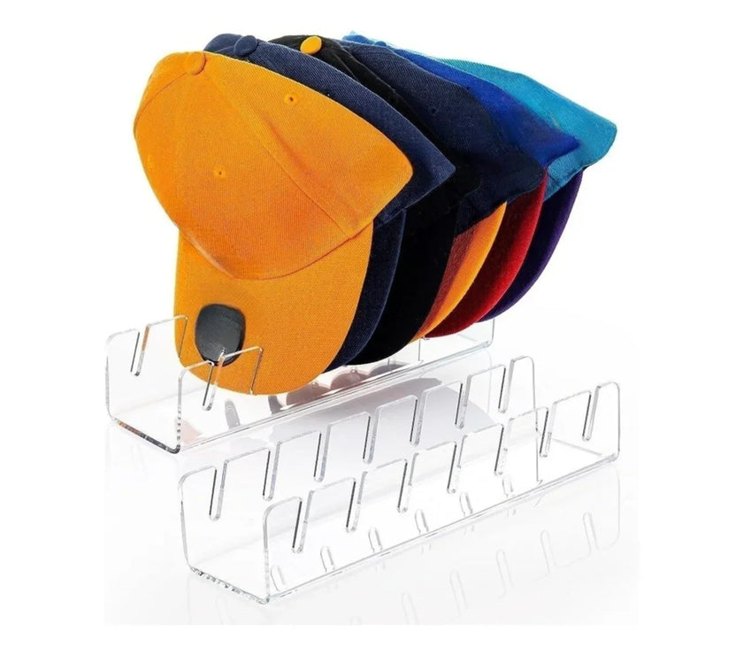 7-Holes Baseball Cap Display Rack Durable Clear Acrylic Hat Holder
