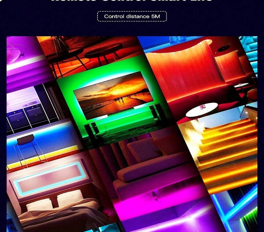 Led Strip Lights 5050 RGB LED Light Smart APP Control for TV Backlight Christmas Party Home Decor Lighting Ribbon Tape for Room