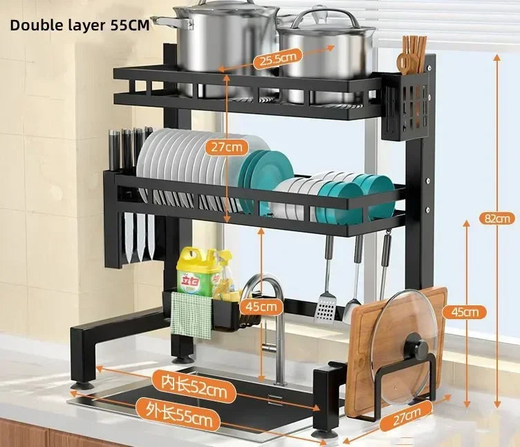 Tray Storage Rack Sink Sink Drainage Dish Rack Kitchen Accessories Organizer Kitchen Tools