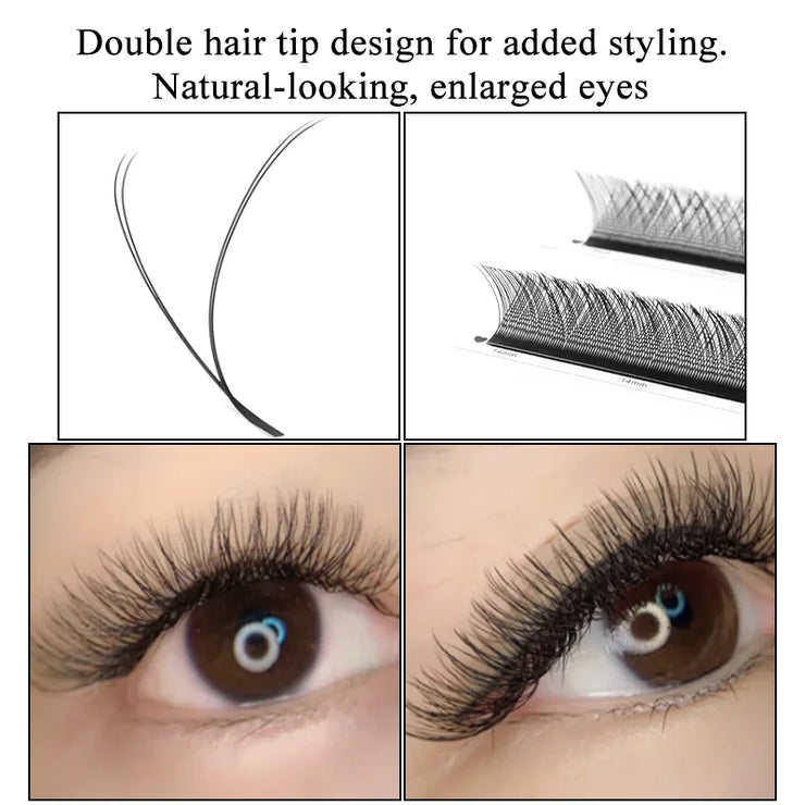 Natural Soft Brazilian Eyelash Premade Volume Fan Lashes Extension