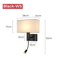 Switch LED Spotlight Reading Wall Lamp Bedroom Study Nordic Home Decor Light Fixture