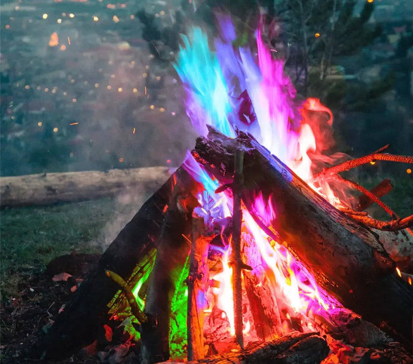 30g Bonfire Pyrotechnics Magic Trick Party Fireplace Colorful Magic Fire Happy Fire Camping Hiking Recreation Outdoor Gadgets