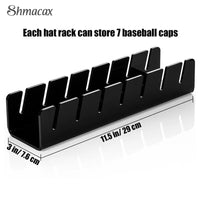 7 Holes Acrylic Hat Baseball Cap Display Rack Durable Clear Acrylic Hat Holder For Home Closet Storage Organization Stores Decor