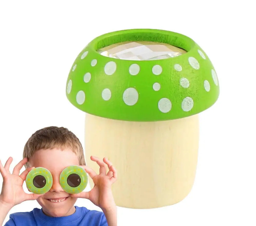 Kids Creative Toddler Kaleidoscope Natural Wood Portable Kids Telescope Educational Science Developmental Part