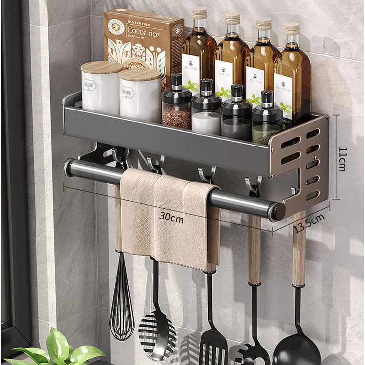 Kitchen Condiment Storage Rack Wall-Mounted Condiments Oil Salt Sauce Vinegar Household Kitchen Utensils Storage Rack Box