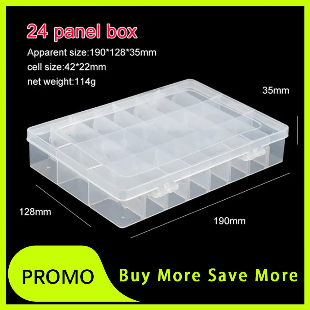 6 10 15 24 Grids Home Storage Organization Plastic Storage Box Eco-Friendly Jewelry Earring Screw Holder Case Display Organizer