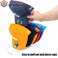 7 Holes Acrylic Hat Baseball Cap Display Rack Durable Clear Acrylic Hat Holder For Home Closet Storage Organization Stores Decor