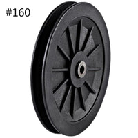 Nylon Bearing Pulley Wheel Round Black Wheel Cable Gym Fitness Equipment Part Exercise Machine Part and Pulley Accessory