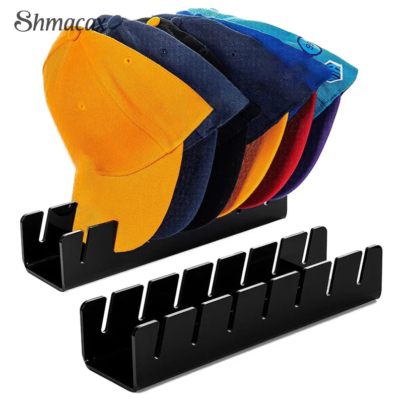 7 Holes Acrylic Hat Baseball Cap Display Rack Durable Clear Acrylic Hat Holder For Home Closet Storage Organization Stores Decor