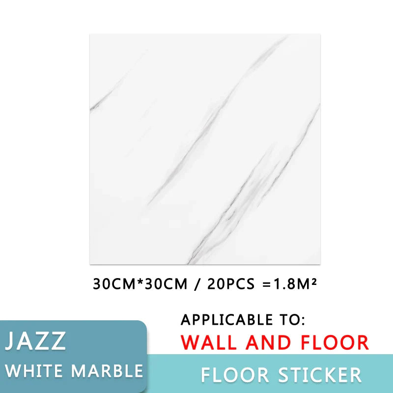 Adhesive Waterproof Marble PVC Floor Sticker Bathroom living room Renovation Decals Wall Ground Decor