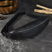 Waist Bag Mini Travel Fanny Chest Pack Cowhide Belt Bag Male Small Waist Bag