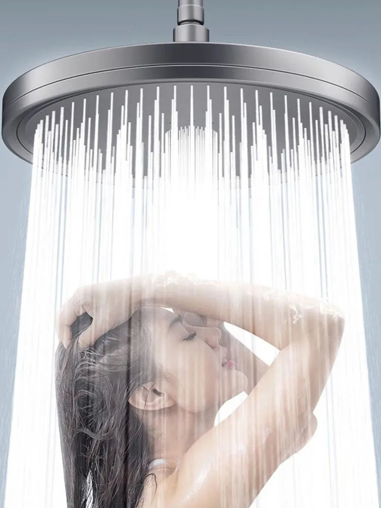 6 Modes Big Panel Large Flow Supercharge Rainfall Shower Head High Pressure Top Rain Shower Faucet Bathroom Accessories
