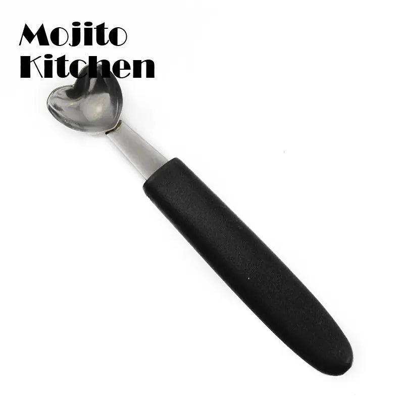 Multifunctional Single Head Stainless Steel Fruit Dig Ball Spoons Portable Ice Cream Melon Scoops Kitchen Tools