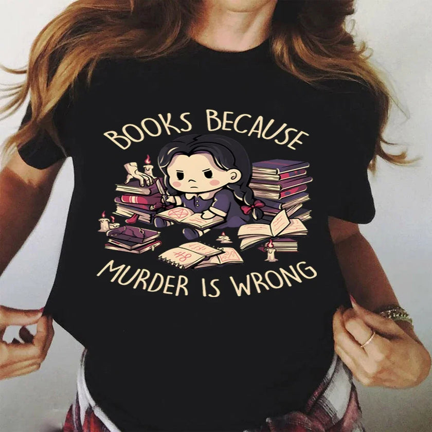 Wrong Letter Women Short Sleeves Harajuku Fashion Oversize Study Tee