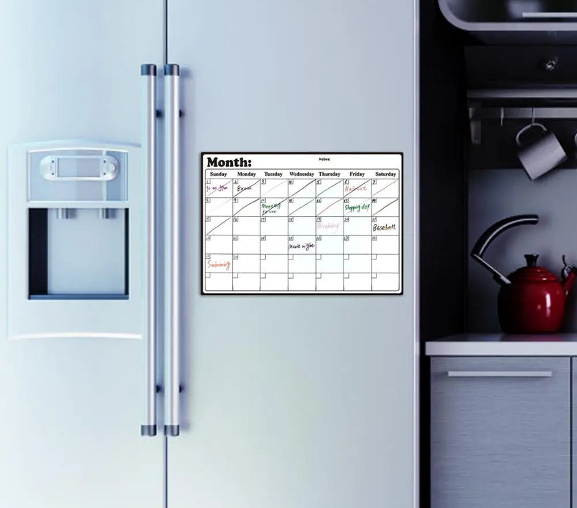 Magnetic Fridge Calendar Whiteboard with Dry-erase Marker Erasable Refrigerator Weekly Planner Magnetic Calendar calendario