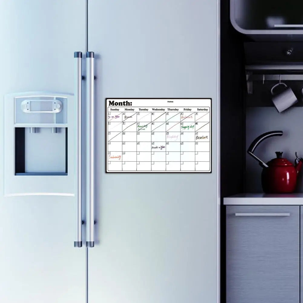 Magnetic Fridge Calendar Whiteboard with Dry-erase Marker Erasable Refrigerator Weekly Planner Magnetic Calendar calendario