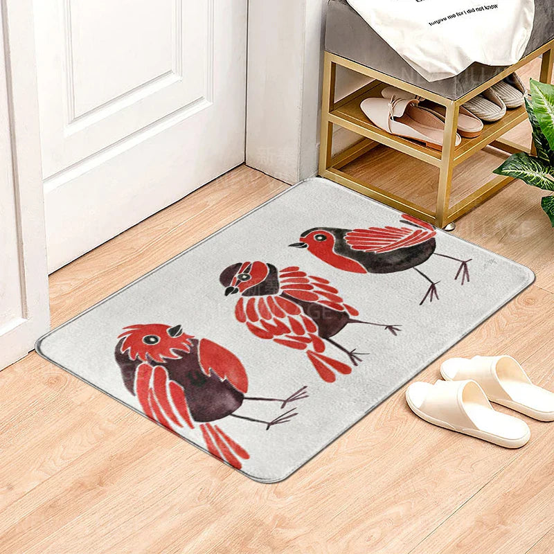 House entrance carpet Home door mat Modern Ground mat bird Nordic style Room Bath mat Foot bathroom