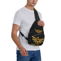 Casual Hot Game Zeldas Legend Sling Bag for Travel Hiking Men's Chest Crossbody Backpack Shoulder Daypack