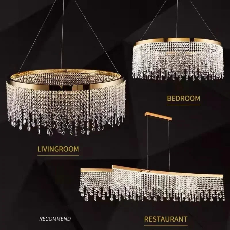 Living Dining Room Circle Hanging Lamp Home Decor LED Fixture