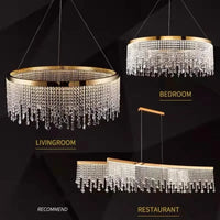 Living Dining Room Circle Hanging Lamp Home Decor LED Fixture