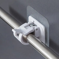 Hooks Adjustable Shelf Curtain Rod Bracket Fixture Bracket Fixing Clip Family Storage Hook Home Organization
