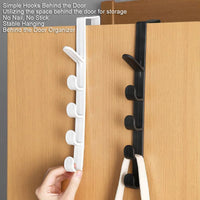 Door Hanger Wall Organizer Hook Bedroom Clothing Hook Holder Coat Hat Bag Rack Bathroom Kitchen Home Storage Organization