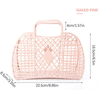 Detachable Shower Basket Plastic Bath Basket Bathroom Hollow Wash Storage Basket Shopping Basket Home Storage Organization