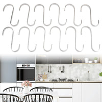 -Shape Hook Stainless Steel Clothes Towel Plant Hanging Rack Kitchen Bedroom Railing