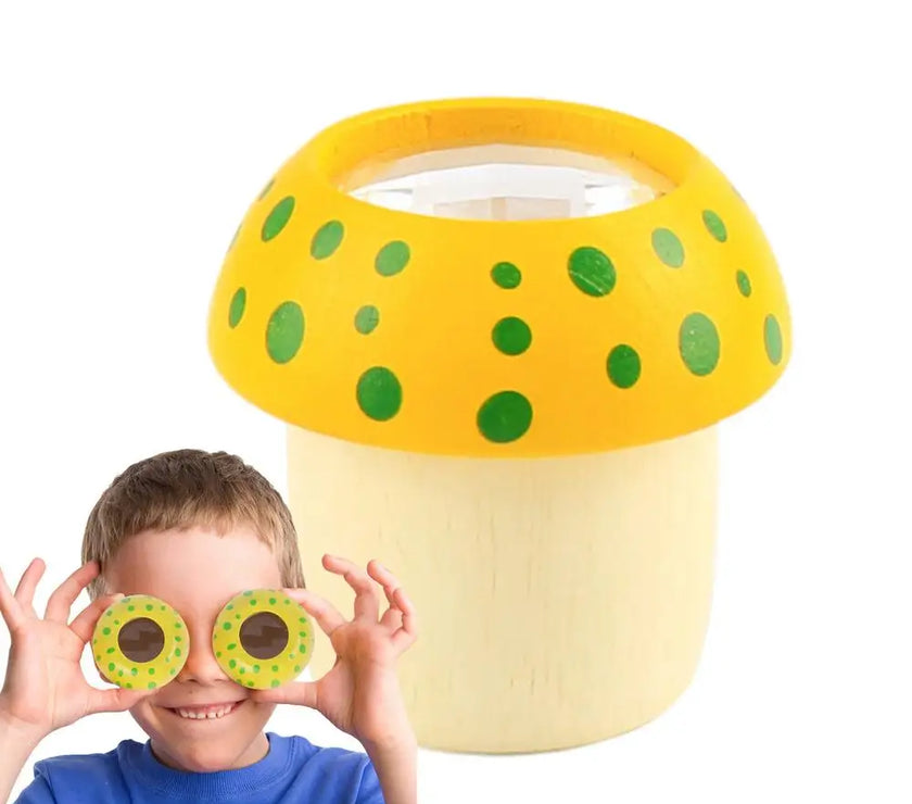 Kids Creative Toddler Kaleidoscope Natural Wood Portable Kids Telescope Educational Science Developmental Part