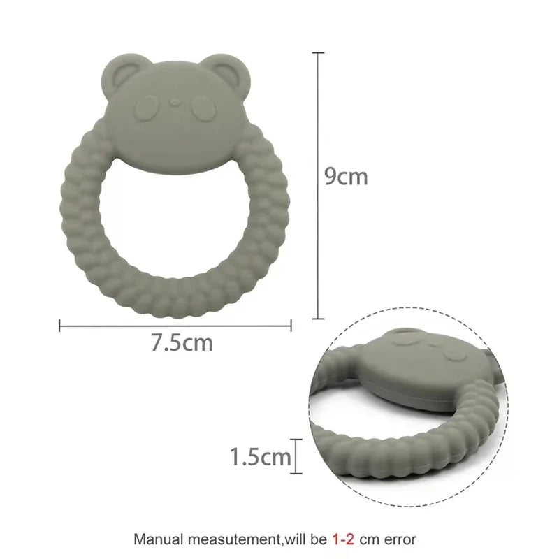 1Pcs Food Grade Baby Silicone Teether Toy C1Pcs Food Grade Baby Silicone Teether Toy Cartoon Rabbit Nursing Teething Ring BPA Free Newborn Health Molar Chewing Accessoriesartoon Rabbit Nursing Teething Ring BPA Free Newborn Health Molar Chewing Accessories