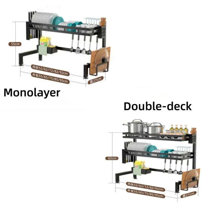 Sink Dish Storage Rack Seaoning Tableware Draning Kitchenware Kitchen Accessories