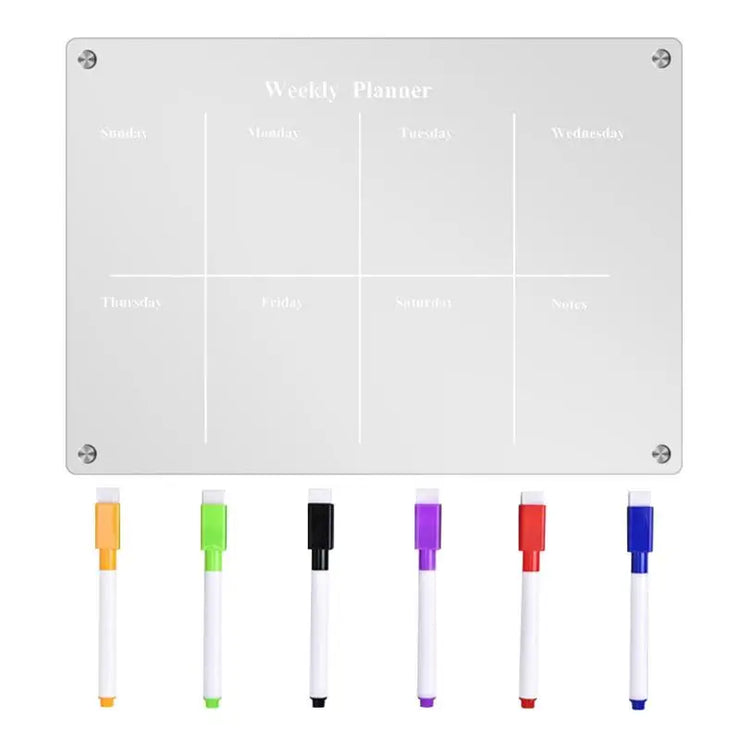 clear fridge magnet sticker calendar board planner