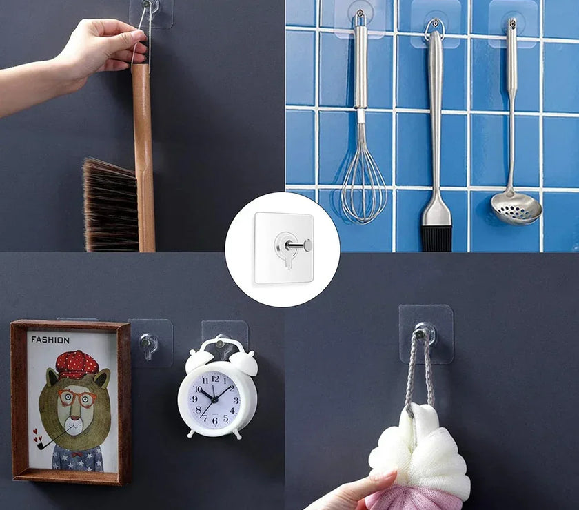 Perforated Adhesive Hook kitchen Wall Hook Bathroom Crochet Home Organization