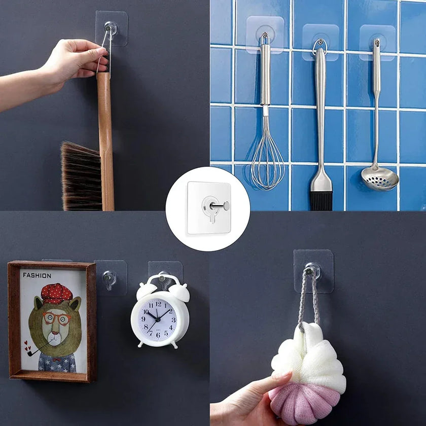Perforated Adhesive Hook kitchen Wall Hook Bathroom Crochet Home Organization
