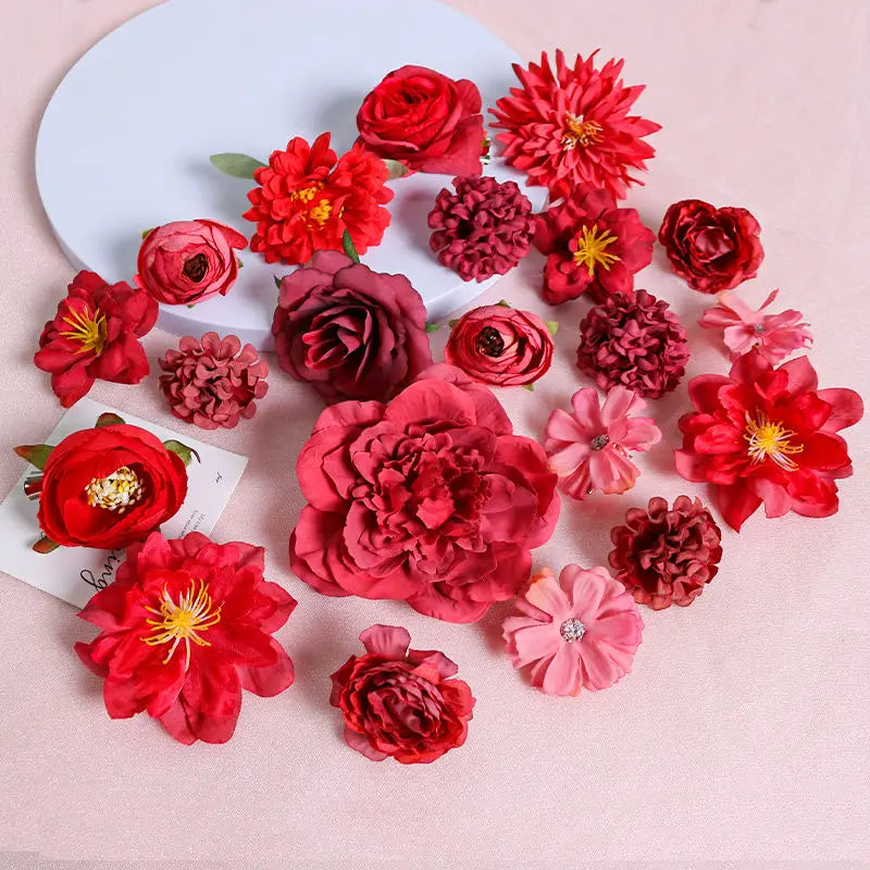 Wedding Decoration Fake Flowers Home Decor DIY Bouquet Craft Garlands Scrapbook Gift Accessories