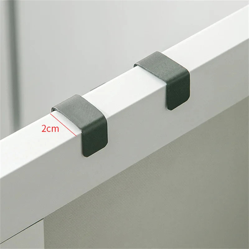 -Shaped Metal Hook Cabinet Door Hanging Rack Gadgets Holders Desk Shelves Kitchen Utensils Storage Organizer Bathroom Accessori