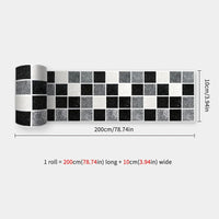 10X200cm Long Strip Wall Stickers Floor Kitchen Bathroom Living Room Skirting Line Wall Decor Waterproof Peel & Stick Wallpaper