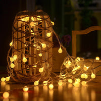 LED String Light Outdoor 10M Ball Chain Light Garland Lamp Bulb Fairy Light Party Home Wedding Garden Christmas Decoration