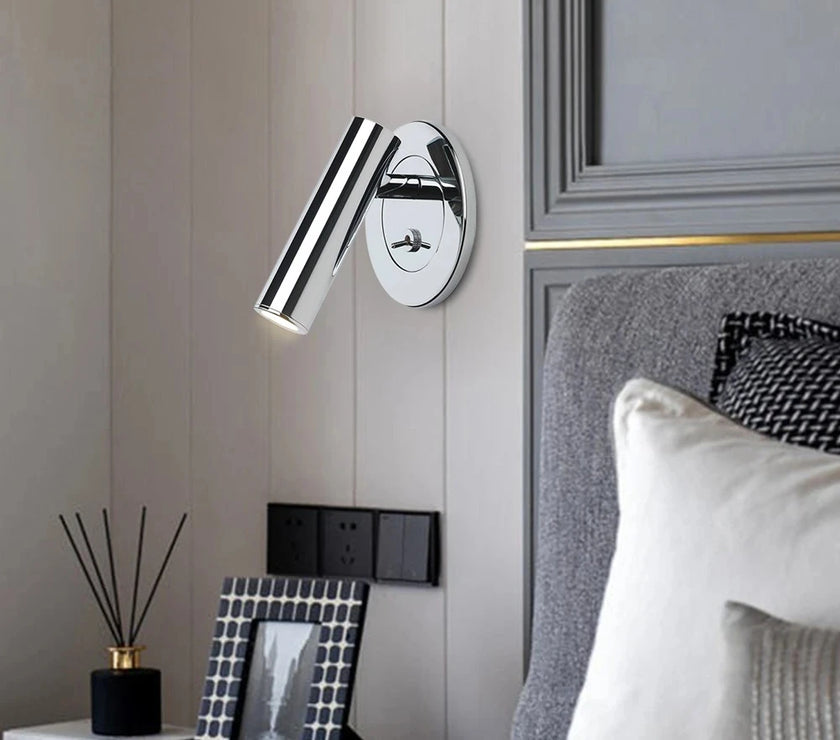 Embedded LED Reading Wall Lamp With Switch Adjustable Hotel Bedroom Bedside Headboard Sconce Spot Led Light Fixture AC110-220V