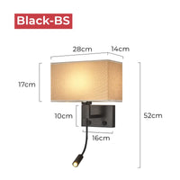 Switch LED Spotlight Reading Wall Lamp Bedroom Study Nordic Home Decor Light Fixture