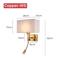 Switch LED Spotlight Reading Wall Lamp Bedroom Study Nordic Home Decor Light Fixture