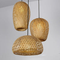 Classic 3Pcs Bambooo Wood Pendant Lamp Ceiling Light Chandeliers Living Bed Study Room Lighting Fixture E27 Home Decor Luminaire