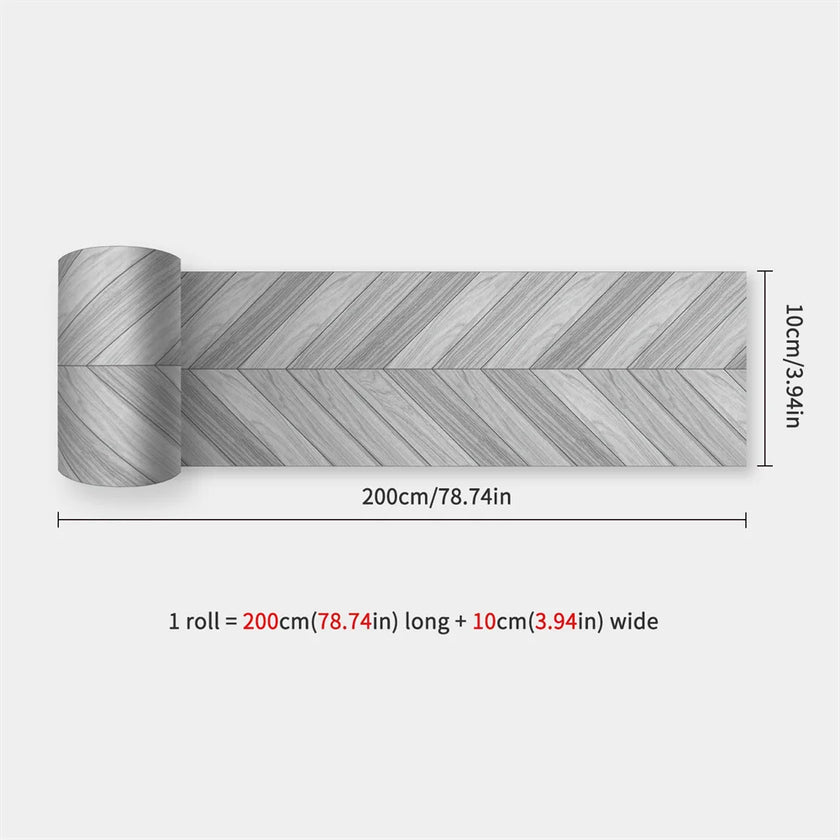 10X200cm Long Strip Wall Stickers Floor Kitchen Bathroom Living Room Skirting Line Wall Decor Waterproof Peel & Stick Wallpaper