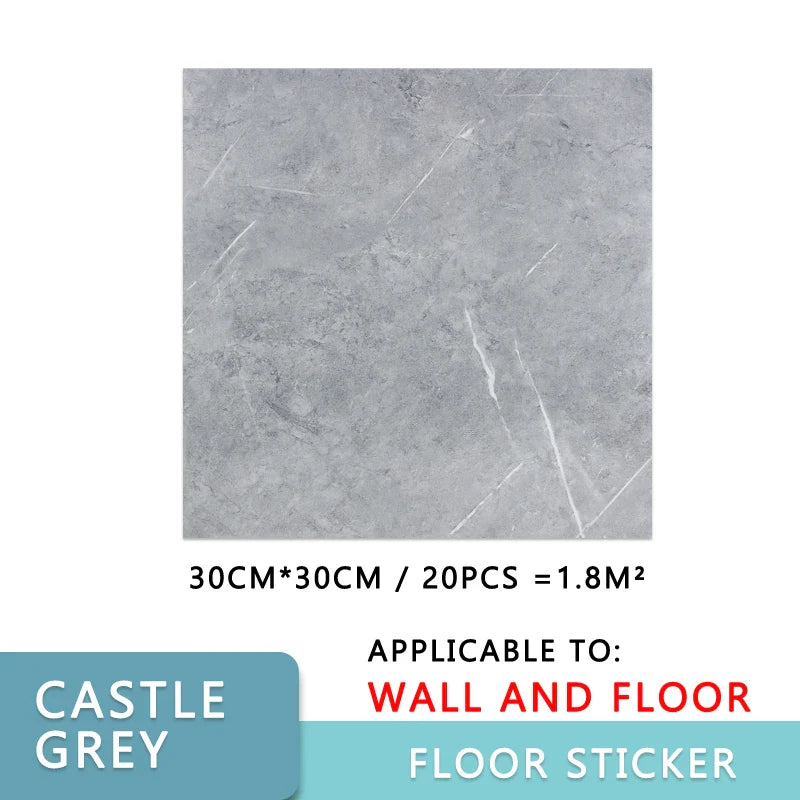 Adhesive Waterproof Marble PVC Floor Sticker Bathroom living room Renovation Decals Wall Ground Decor