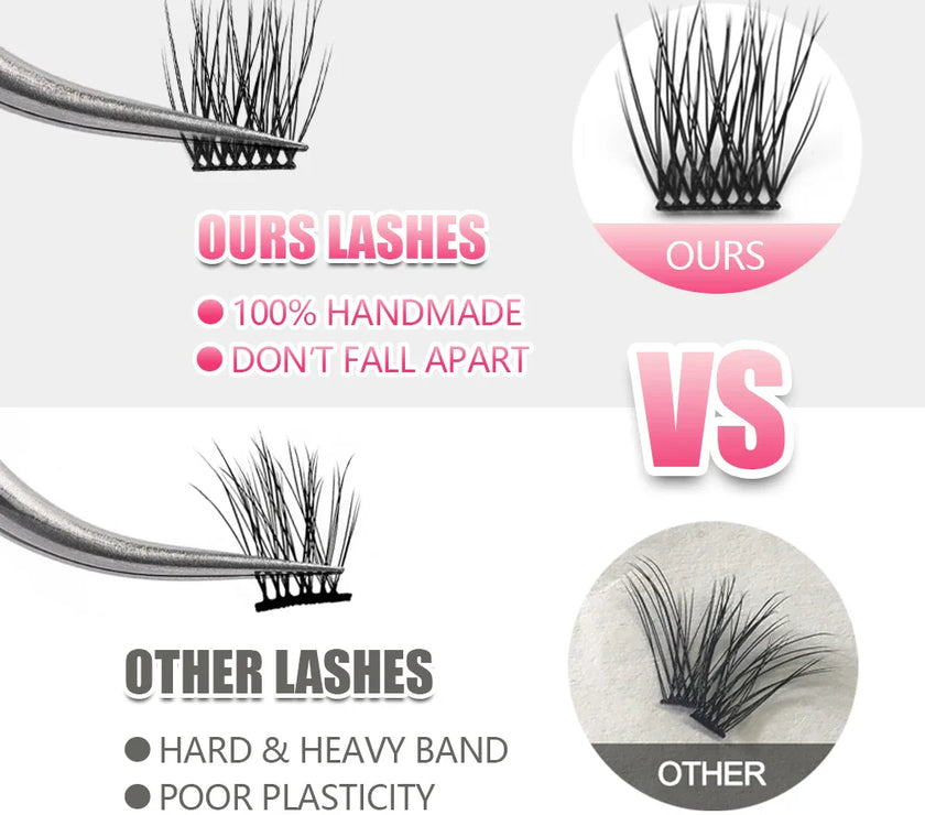 MASSCAKU Natural Volume Primor Material Cluster Lashes Extensions Strong Individual Eyelashes Beauty Salon