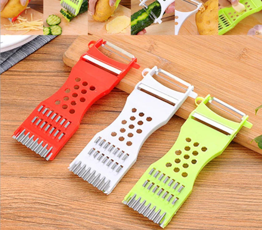 Double Head Cutter Cucumber Carrot Potato Knife Kitchen Home Gadgets Multi-Function Vegetable Fruit Peeler Grater Hand Slicer