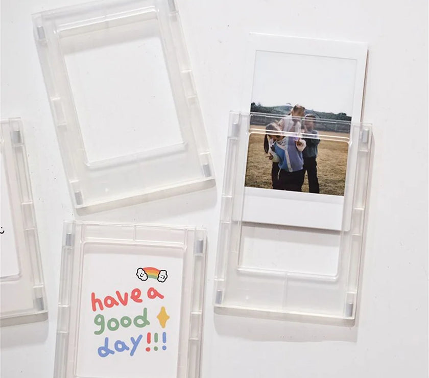 1 Pcs Refrigerator Magnetic Photo Frame Acrylic Photo Holder Display Stand Magnet Picture Frame Desktop Photo Display